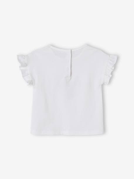 Toucan T-Shirt with Ruffles on the Sleeves, for Babies ecru 