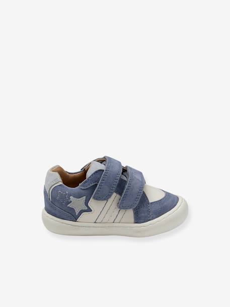 Hook-&-Loop Trainers in Leather for Babies ecru 