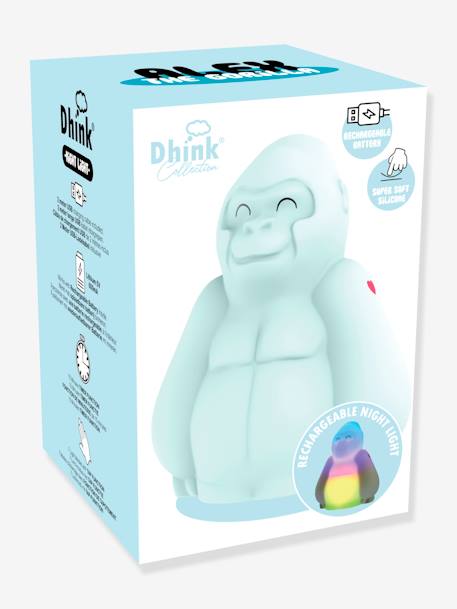 Soft Rechargeable Night Light, Alex the Gorilla - DHINK KONTIKI blue 