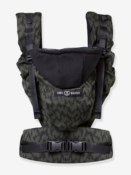 Physiological Baby Carrier, HoodieCarrier 2 by LOVE RADIUS black+grey+printed black 