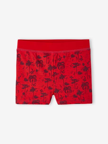 Pack of 2 Swim Shorts for Boys printed red 