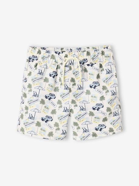 Printed Swim Shorts for Boys printed beige 