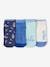 Pack of 4 Pairs of 'Holidays' Trainer Socks for Boys azure 