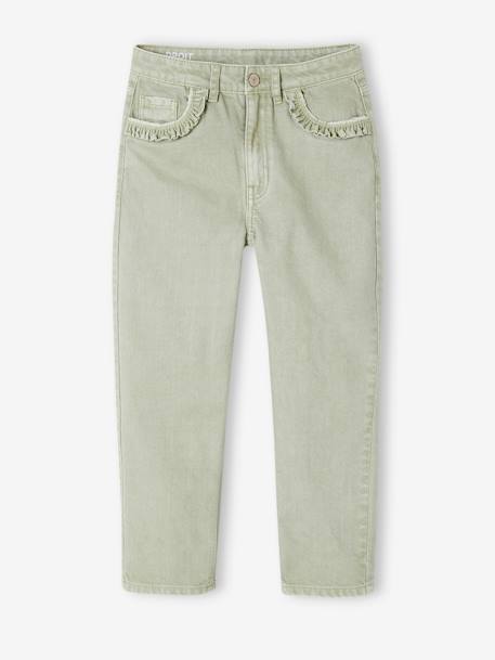 MEDIUM Hip MorphologiK Straight Leg Trousers for Girls blush+sage green 