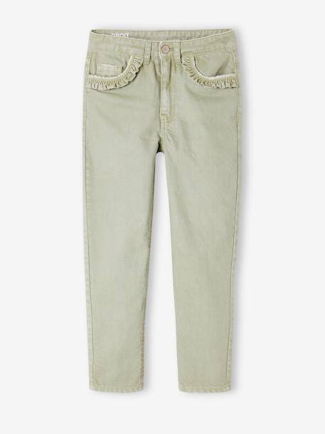 NARROW Hip MorphologiK Straight Leg Trousers for Girls blush+sage green 