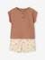 Combo: Grandad-Style T-Shirt + Shorts for Babies mocha 