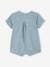 Cotton Gauze Short Pyjamas for Babies ecru+grey blue 