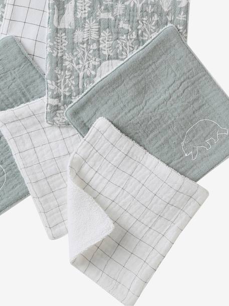 Pack of 6 Washable Wipes grey blue+vanilla+WHITE MEDIUM ALL OVER PRINTED 