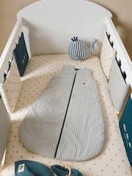 Nursery-Cotbed Accessories-Cot/Playpen Bumper, Navy Sea