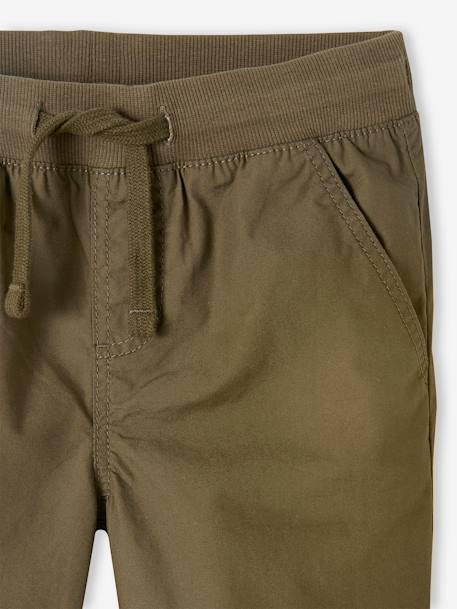 Cropped Lightweight Trousers Convert into Bermuda Shorts, for Boys beige+night blue+olive 