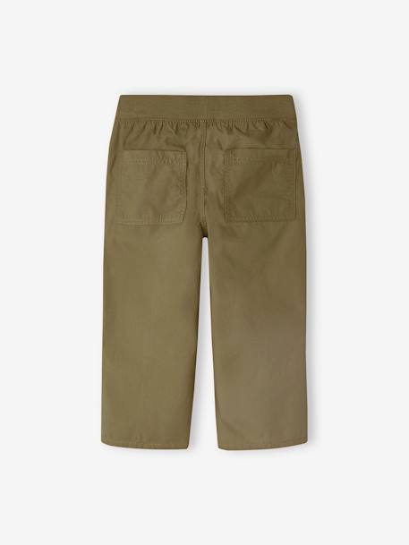 Cropped Lightweight Trousers Convert into Bermuda Shorts, for Boys beige+night blue+olive 