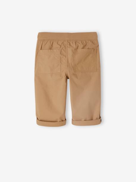 Cropped Lightweight Trousers Convert into Bermuda Shorts, for Boys beige+night blue+olive 