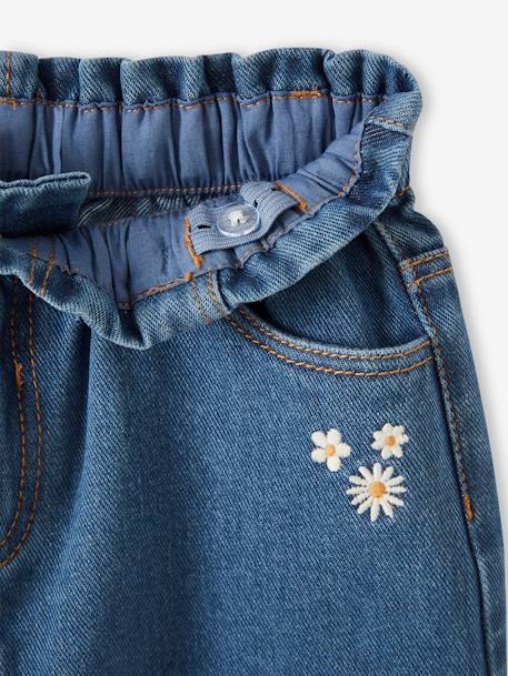 Denim Paperbag Skirt for Girls stone 