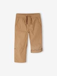 Boys-Cropped Lightweight Trousers Convert into Bermuda Shorts, for Boys