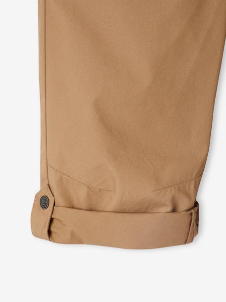 Cropped Lightweight Trousers Convert into Bermuda Shorts, for Boys beige+night blue+olive 