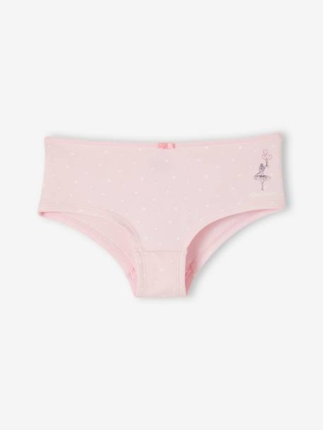 Pack of 4 Ballerina Shorties in Organic Cotton, for Girls ecru 