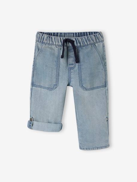 Indestructible Cropped Denim Trousers, Roll-Up into Bermudas for Boys double stone 