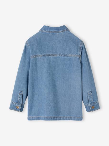 Unisex Shacket in Denim for Children stone 