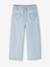 Wide Cropped Trousers with Heart Pockets for Girls stone+striped blue 