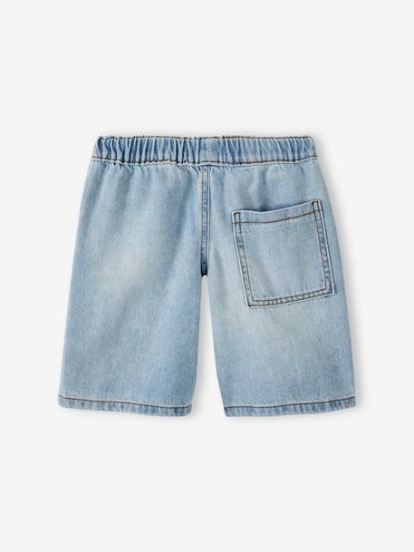 Easy-to-Slip-On Denim Bermuda Shorts for Boys double stone+stone 