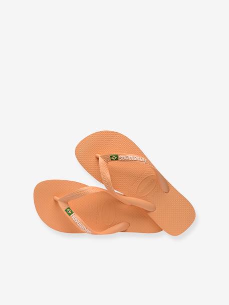 Brasil Logo Flip-Flops for Children, by HAVAIANAS® peach+yellow 