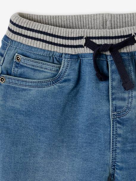 Bermuda Shorts in Denim-Effect Fleece for Boys, Easy to Put On double stone+stone 