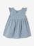 Dress & Bucket Hat Combo in Cotton Gauze for Newborns chambray blue 