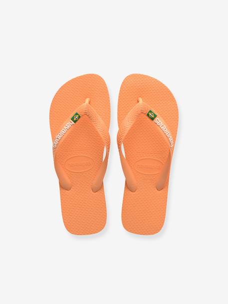 Brasil Logo Flip-Flops for Children, by HAVAIANAS® peach+yellow 