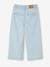 Wide Cropped Trousers with Heart Pockets for Girls stone+striped blue 