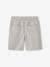 Cotton/Linen Bermuda Shorts for Boys aqua green+striped blue 