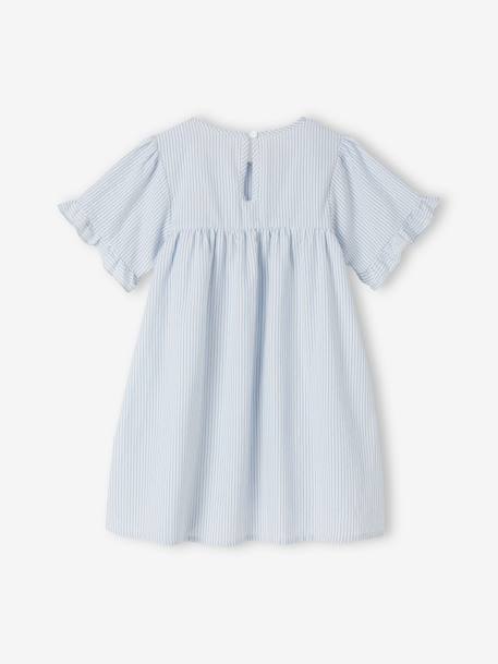 Nightie in Striped Lightweight Poplin striped blue 