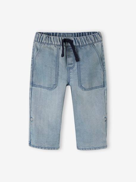 Indestructible Cropped Denim Trousers, Roll-Up into Bermudas for Boys double stone 