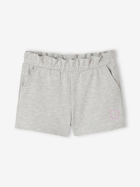 Pack of 2 Pairs of Shorts for Girls apricot+mauve+sweet pink 