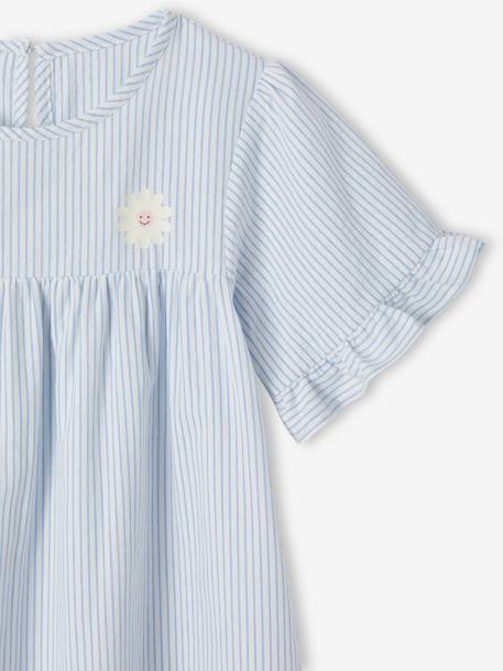 Nightie in Striped Lightweight Poplin striped blue 