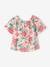 T-Shirt Blouse with Butterfly Sleeves for Girls ecru+multicoloured 