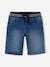 Bermuda Shorts in Denim-Effect Fleece for Boys, Easy to Put On denim grey+double stone+stone 