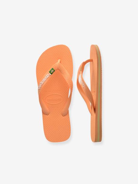 Brasil Logo Flip-Flops for Children, by HAVAIANAS® peach+yellow 