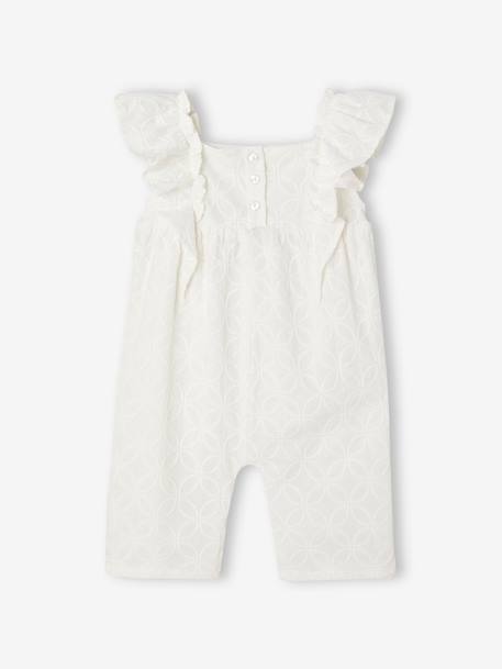 Occasion Wear Embroidered Jumpsuit for Babies ecru 