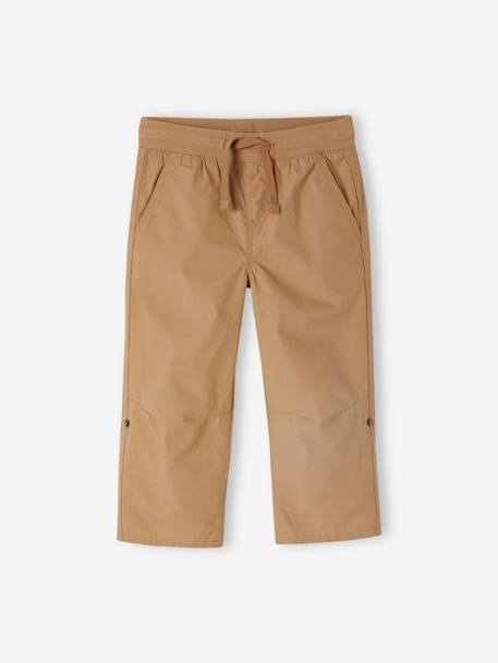 Cropped Lightweight Trousers Convert into Bermuda Shorts, for Boys beige+night blue+olive 