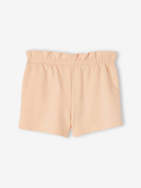 Pack of 2 Pairs of Shorts for Girls apricot+mauve+sweet pink 