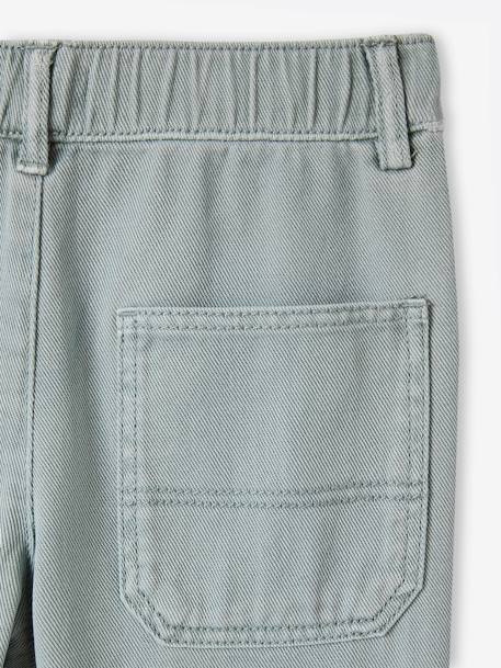 Worker Trousers, Easy to Slip On, for Boys BEIGE MEDIUM SOLID WITH DECOR+grey blue+lichen+night blue 