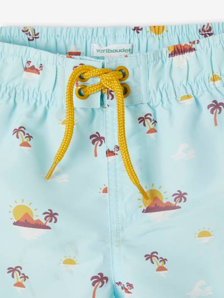 Printed Swim Shorts for Boys aqua green 