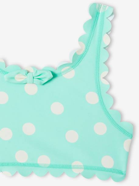 Polka Dot Bikini for Girls aqua green 