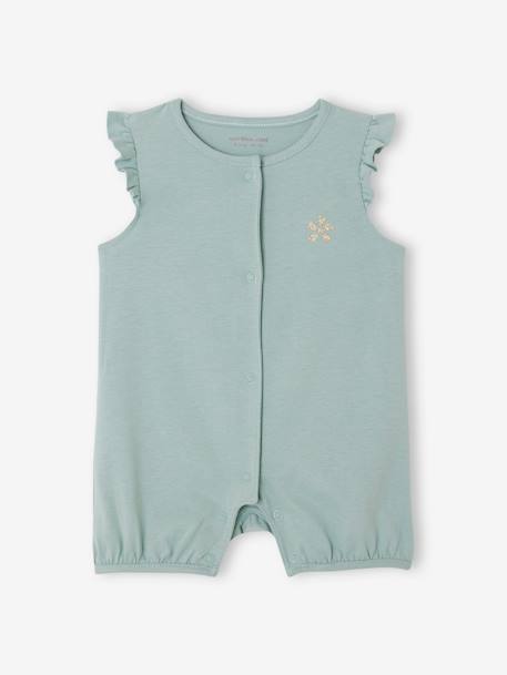 Pack of 2 Playsuits for Newborn Babies mint green 