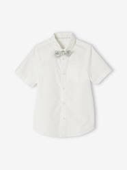 Boys-Occasion Wear Shirt, Detachable Bow-Tie, Short Sleeves, for Boys