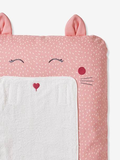 Changing Mattress Cover, Cat printed pink 