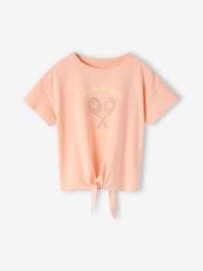 Girls-Tops-Sports T-Shirt with Glittery Rackets, for Girls