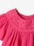 Cotton Gauze Blouse with Crochet Neckline for Babies fuchsia 