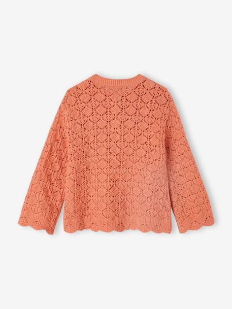 Cardigan in Fancy Openwork, for Girls peach 