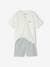 Dual Fabric Short Pyjamas for Boys ecru 